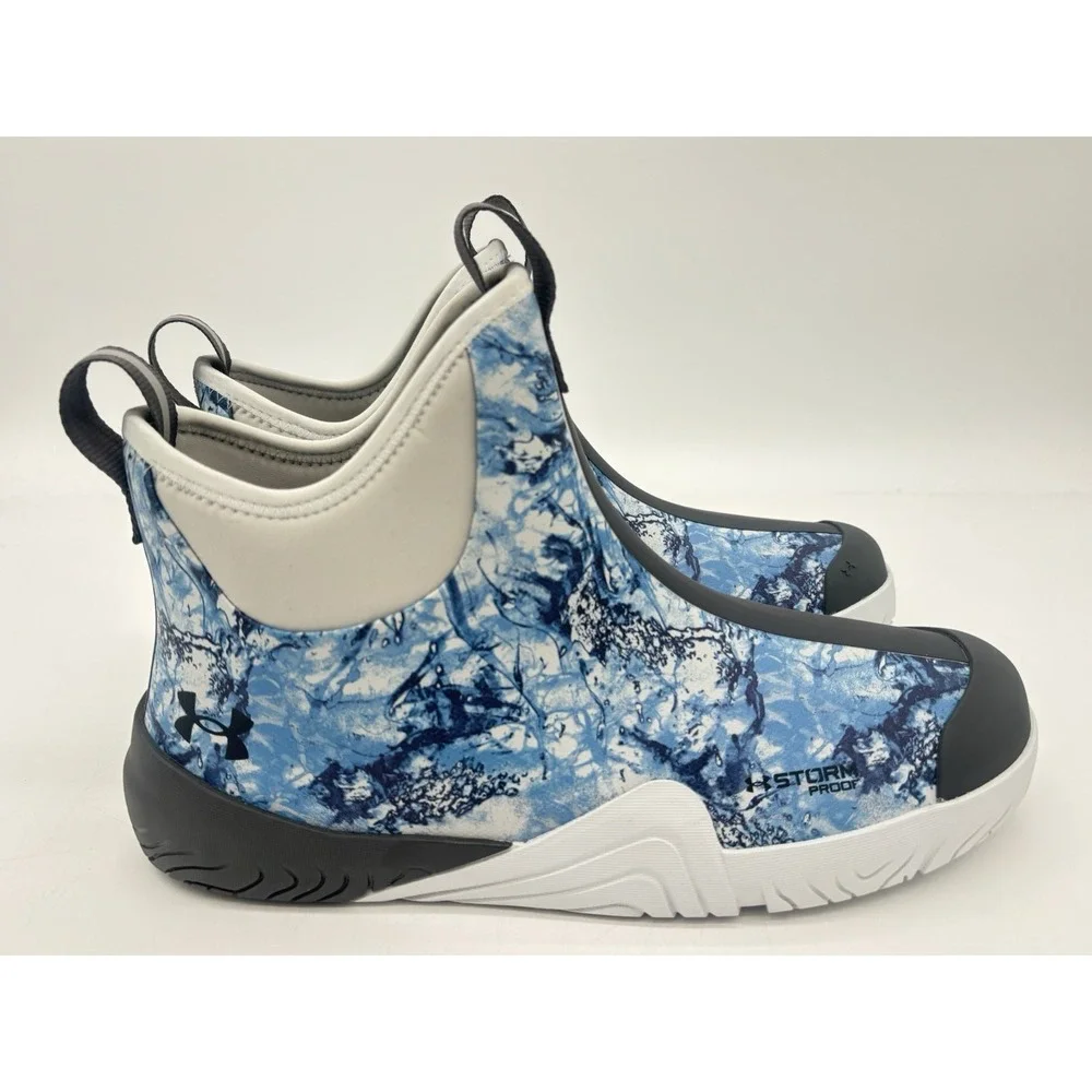 M 10.5 Under Armour 3028673 Shoreman Water Camo Fishing Ankle Deck Boots No Box